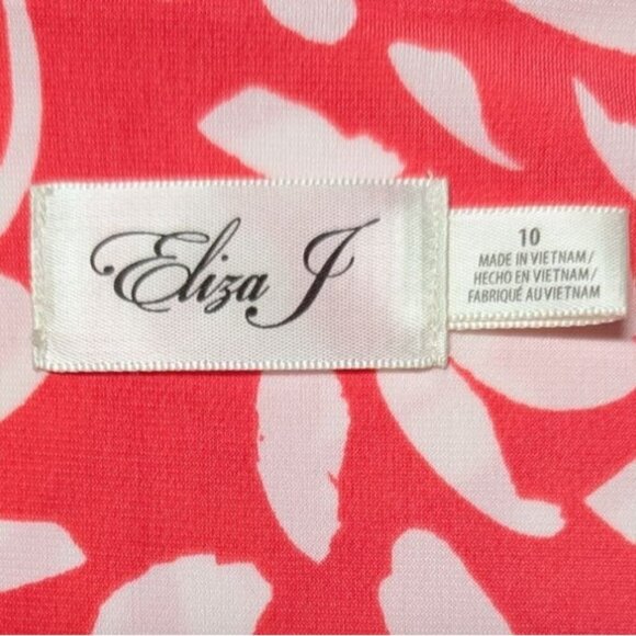 Eliza J Womens Wrap Dress Size 10 Wedding Guest Party Travel Floral Abstract - Picture 3 of 15